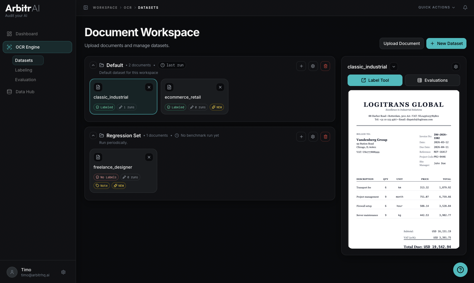 Document Workspace overview